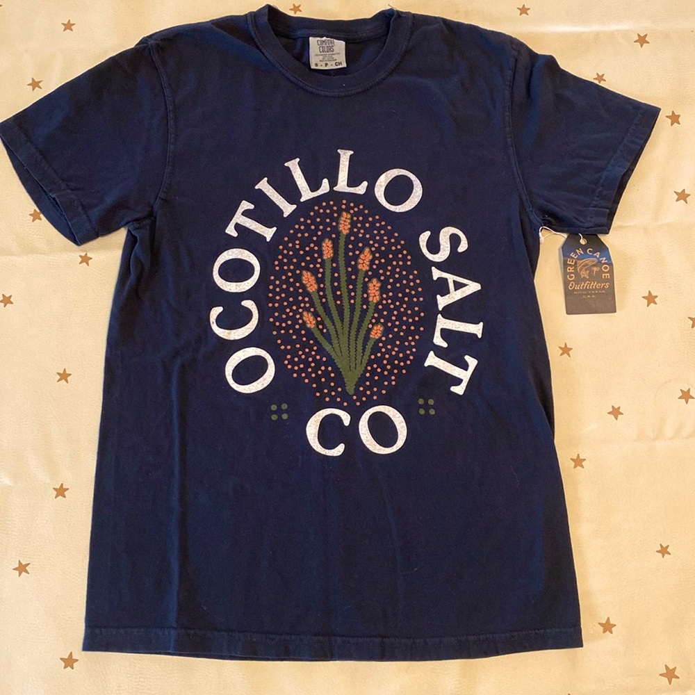 Texas Tee Shirt Green Canoe Outfitters Ocotillo Salt Co Comfort Colors Small M1